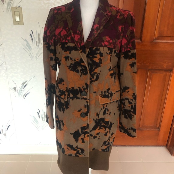 Etro multicolored floral wool coat - Picture 1 of 7